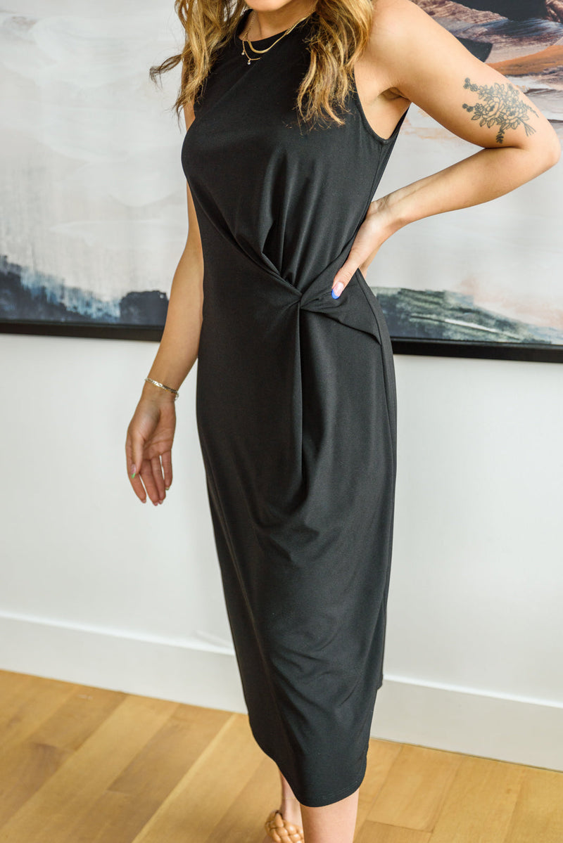 Another New Day Midi Dress In Black Womens