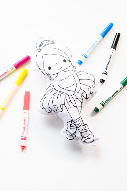 Ballerina Doodle Coloring Activity Doll Womens