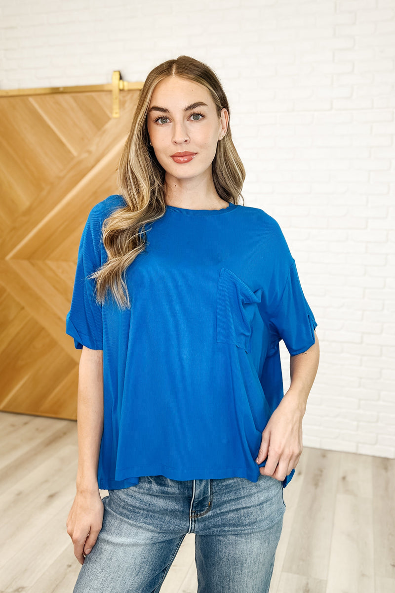 Bare Necessitee Relaxed Tee in Ocean Blue**