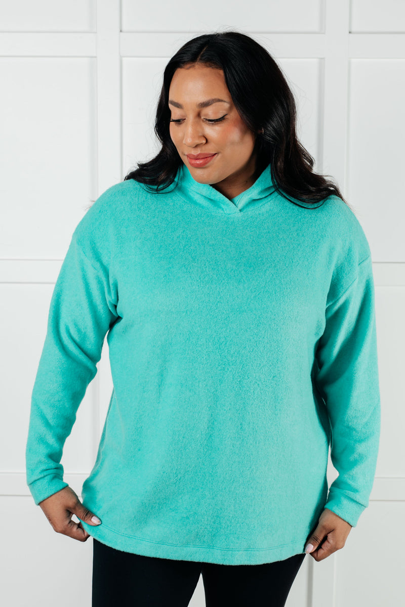 Basically My Favorite Hooded Pullover in Turquoise