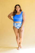 Bermuda Button Up Swim Top And Floral Bottoms Womens