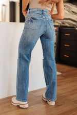 Bree High Rise Control Top Distressed Straight Jeans**