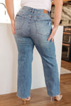 Bree High Rise Control Top Distressed Straight Jeans**