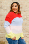 Doorbuster: Bright Striped Knit Sweater Womens