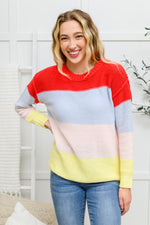 Doorbuster: Bright Striped Knit Sweater Womens