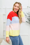 Doorbuster: Bright Striped Knit Sweater Womens