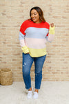 Doorbuster: Bright Striped Knit Sweater Womens