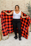 Doorbuster: Buffalo Plaid Blanket In Red & Black Womens