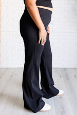 Building Habits Twill Flared Crossover Waist Pant in Black*