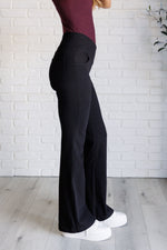 Building Habits Twill Flared Crossover Waist Pant in Black*