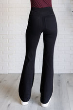 Building Habits Twill Flared Crossover Waist Pant in Black*