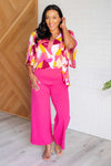 Magic Wide Leg Crop Pants in Hot Pink*