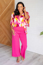 Magic Wide Leg Crop Pants in Hot Pink*