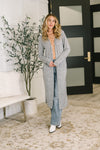 Call Me Wonderful Longline Cardigan in Grey