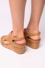 Carley Wedge Sandals in Caramel Smooth*