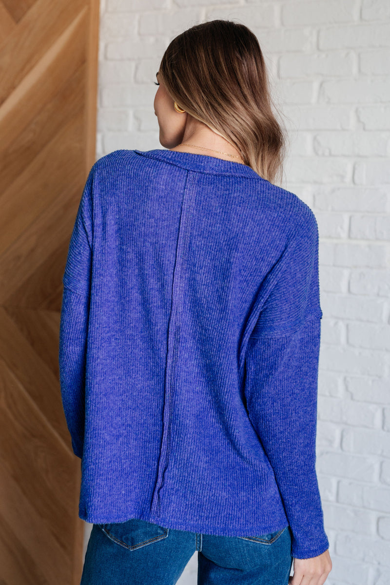 Casual Tuesday Ribbed Knit Sweater in Bright Blue*