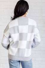 Check Yourself Checkered Sweater in Grey