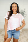 Chic Streak Dolman Sleeve Top in pink
