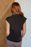 Classic Surplice Front Top in Chocolate