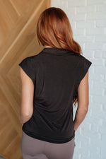 Classic Surplice Front Top in Chocolate