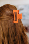 Claw Clip Set Of 4 In Orange Womens