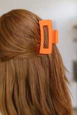 Claw Clip Set Of 4 In Orange Womens