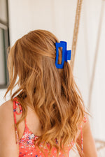 Claw Clip Set Of 4 In Royal Blue Womens