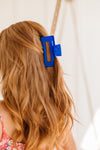 Claw Clip Set Of 4 In Royal Blue Womens