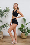 Come Sail Away Swim Top In Black Womens