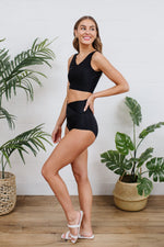 Come Sail Away Swim Top In Black Womens