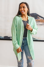 Corey Button Up Top In Vintage Green Womens