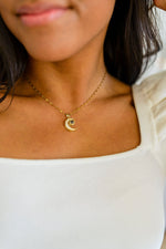 Crescent Moon Necklace Womens