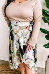 Silky Wrap Skirt In Fantasy Island Print