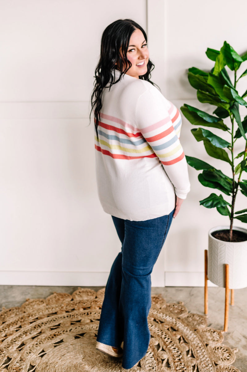 Stripes Of Spring Lightweight Sweater