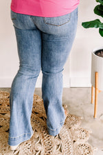 Medium Wash Trouser Denim By Judy Blue Jeans**