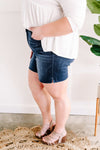 Non-Distressed Cut Off Shorts By Judy Blue With Side Slit
