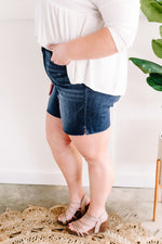 Non-Distressed Cut Off Shorts By Judy Blue With Side Slit
