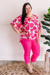 Hyperstretch Cropped Pants In Hot Pink