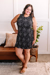 Im A Wild One Leopard Print Line Dress With Front Slit In Black & White**