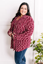 Button Up Sweater Knit Cardigan In Multi Colored Sweetheart