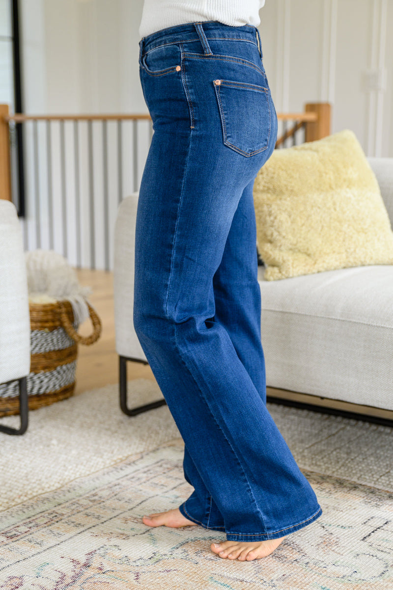 Daria Front Seam Wide Leg Trouser Jeans Womens