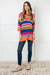 Deep Thoughts Striped Loose Knit Top