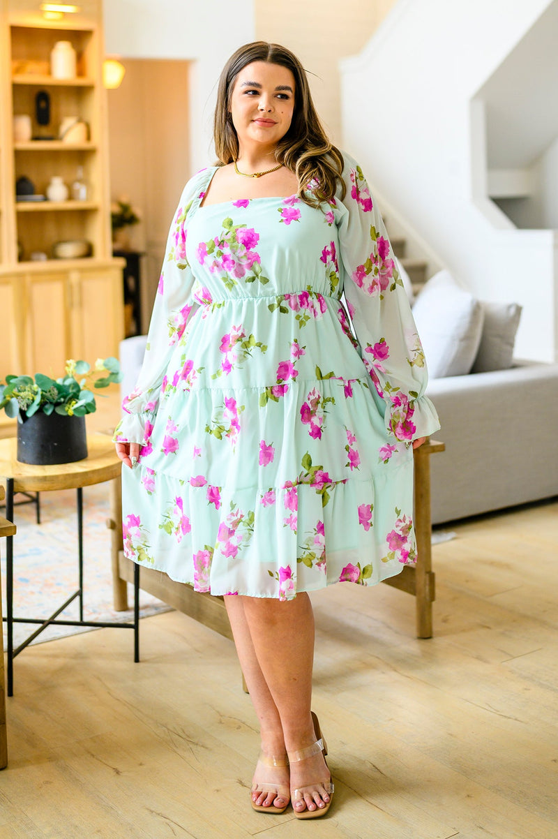 Delightfully Yours Floral Dress**