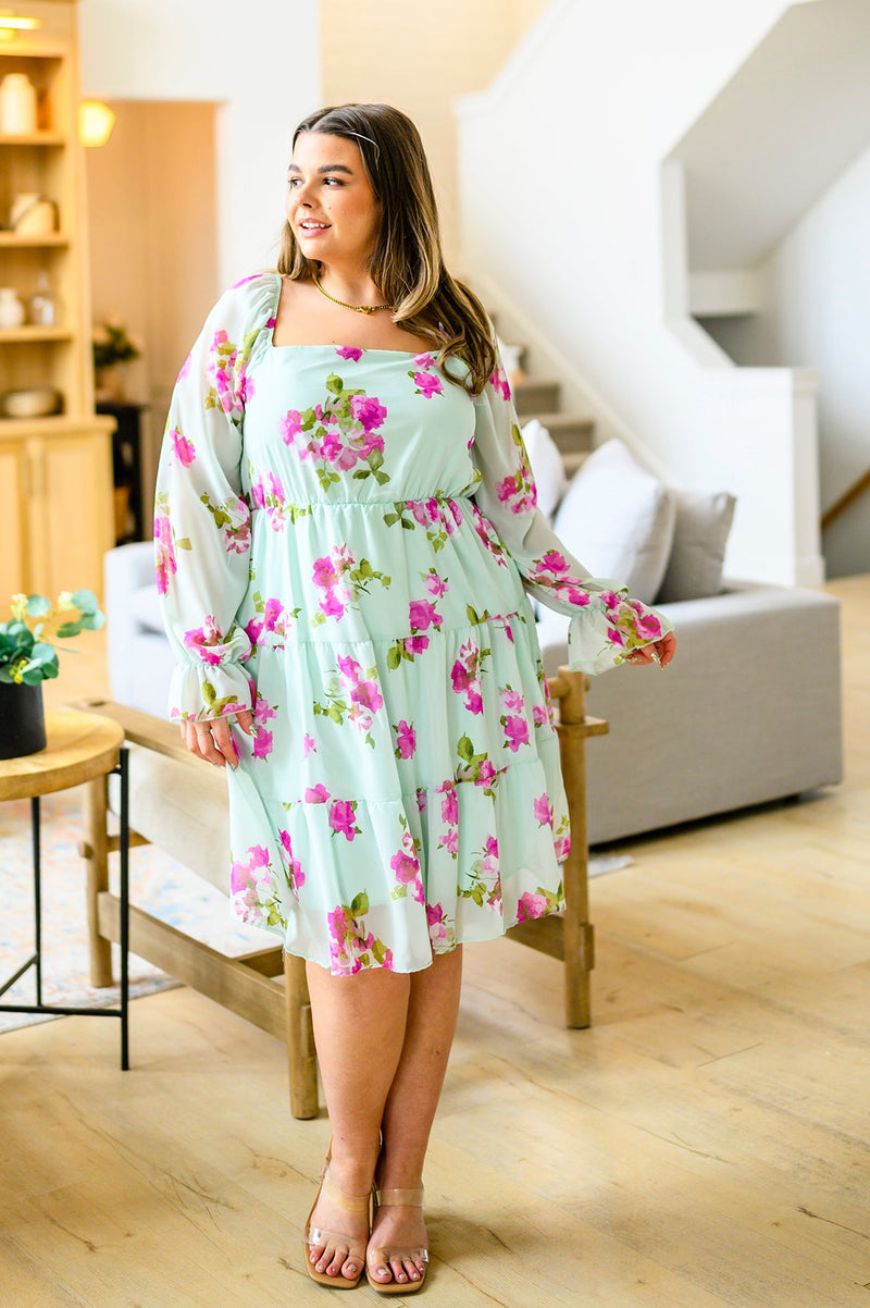 Delightfully Yours Floral Dress**