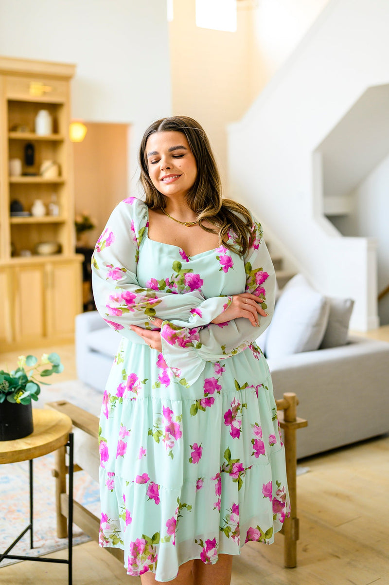 Delightfully Yours Floral Dress**