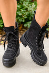 Desert Nights Lace Up Boots In Black Womens