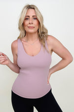 11 Colors - Fawnfit Medium Length Lift Tank 2.0 With Built-In Bra Dusty Mauve / S Tops & Camis