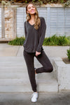 Essential Lounge Top In Black Lava Womens