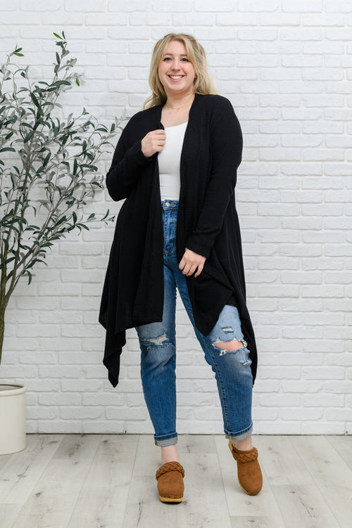 Ever Soft Cascade Cardigan With Pockets In Black Womens