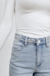 Fiona Hi-Rise Braided Waistband Jeans Womens